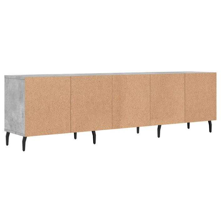 Meuble TV gris béton 150x30x44,5 cm bois d'ingénierie - Photo n°8