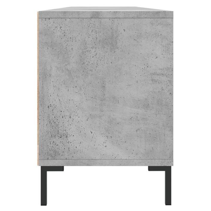 Meuble TV gris béton 150x30x44,5 cm bois d'ingénierie - Photo n°7