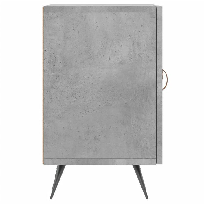 Meuble TV gris béton 150x30x50 cm bois d'ingénierie - Photo n°7