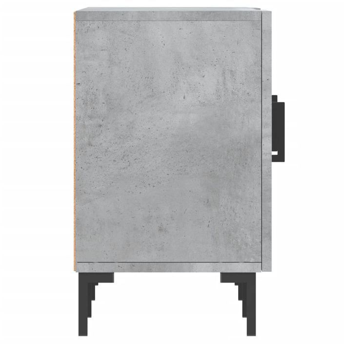 Meuble TV gris béton 150x30x50 cm bois d'ingénierie - Photo n°7