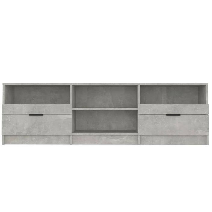 Meuble TV Gris béton 150x33,5x45 cm Bois d'ingénierie - Photo n°4