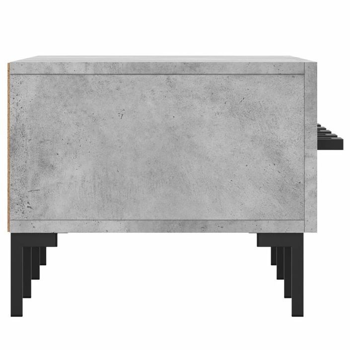 Meuble TV gris béton 150x36x30 cm bois d'ingénierie - Photo n°7