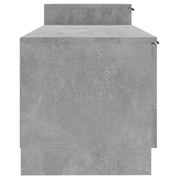 Meuble TV Gris béton 158,5x36x45 cm Bois d'ingénierie - Photo n°7