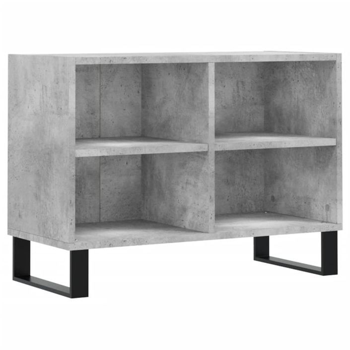 Meuble TV gris béton 69,5x30x50 cm bois d'ingénierie - Photo n°1