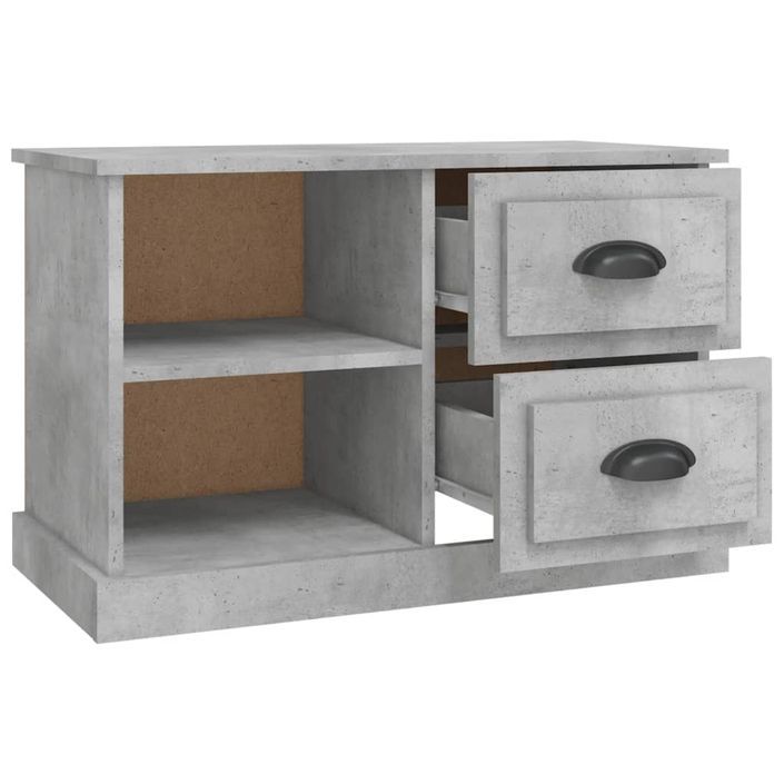 Meuble TV gris béton 73x35,5x47,5 cm bois d'ingénierie - Photo n°7