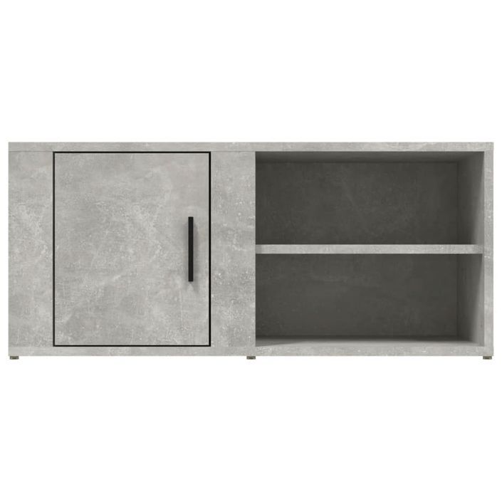 Meuble TV Gris béton 80x31,5x36 cm Bois d'ingénierie - Photo n°6