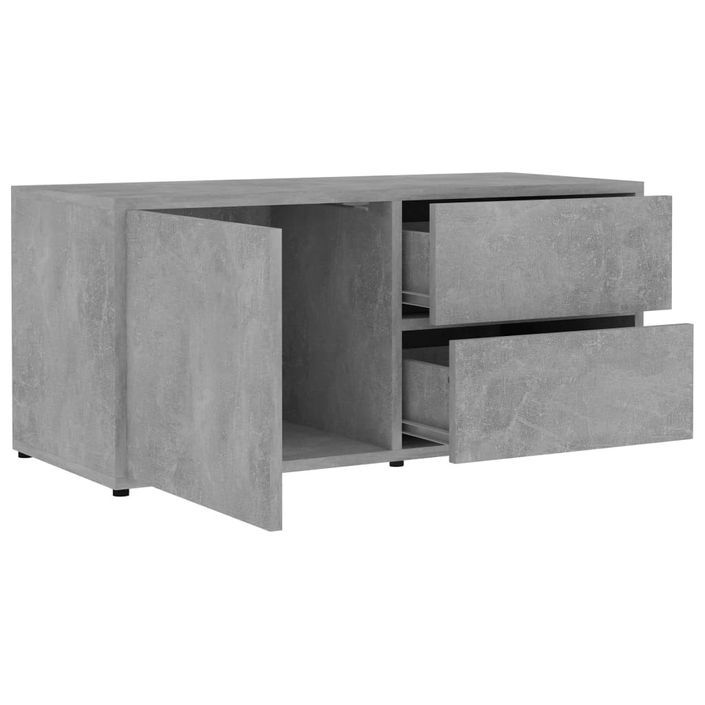 Meuble TV Gris béton 80x34x36 cm - Photo n°6