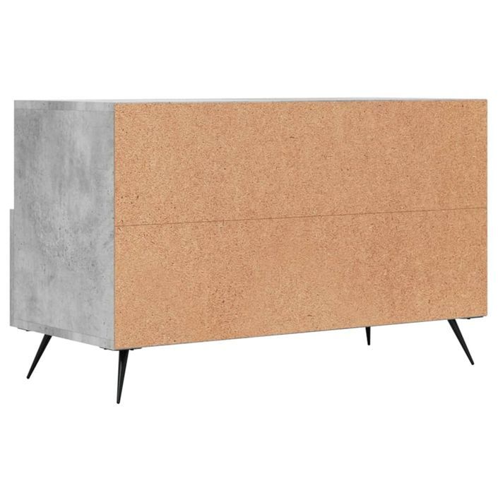 Meuble TV Gris béton 80x36x50 cm Bois d'ingénierie - Photo n°8