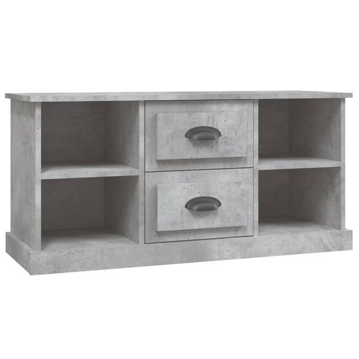 Meuble TV gris béton 99,5x35,5x48 cm bois d'ingénierie - Photo n°1