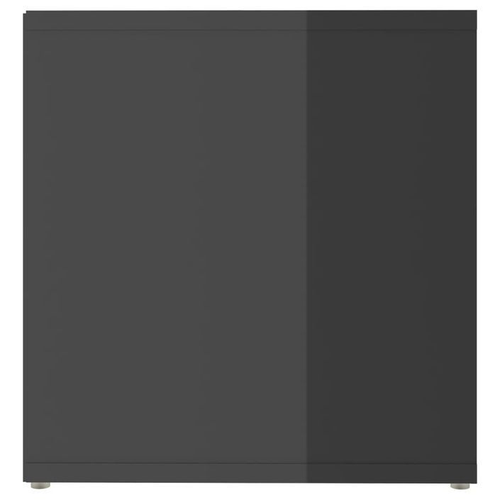 Meuble TV Gris brillant 72x35x36,5 cm - Photo n°6