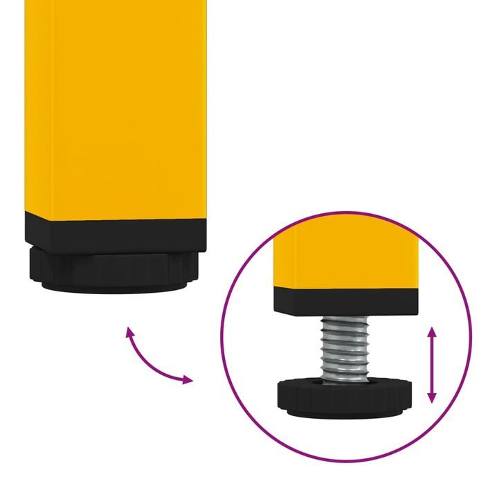 Meuble TV jaune moutarde 100,5x39x50,5 cm acier - Photo n°11