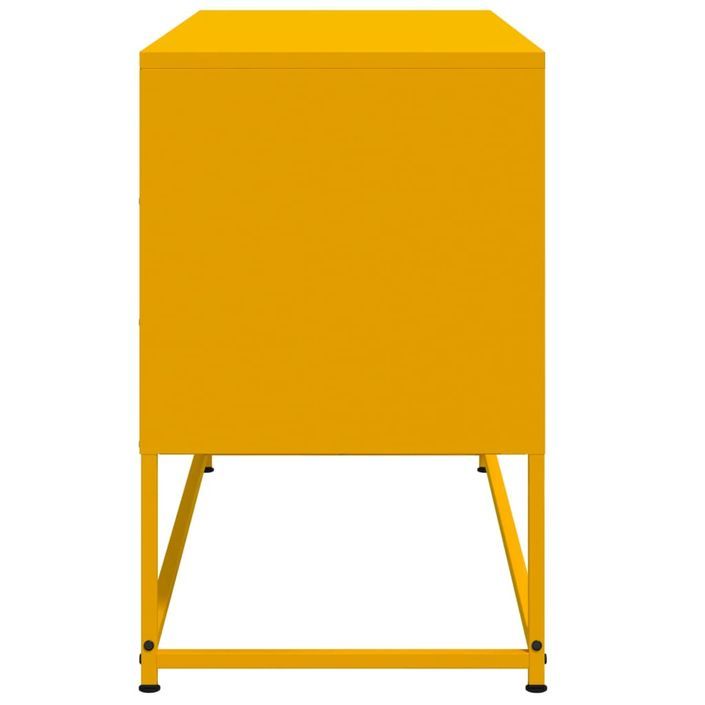 Meuble TV jaune moutarde 100,5x39x60,5 cm acier - Photo n°7