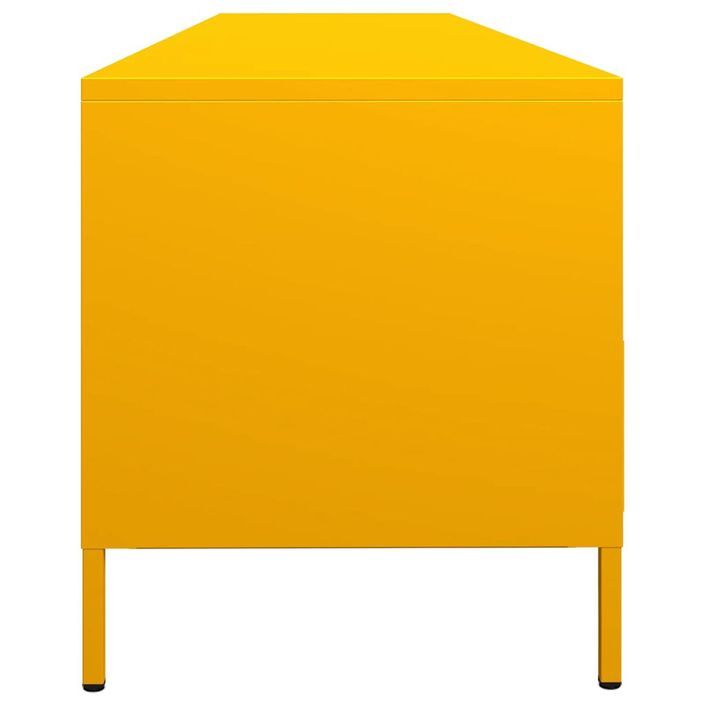 Meuble TV jaune moutarde 202x39x43,5 cm acier laminé à froid - Photo n°6