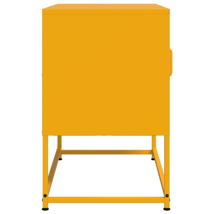 Meuble TV jaune moutarde 68x39x60,5 cm acier - Photo n°7