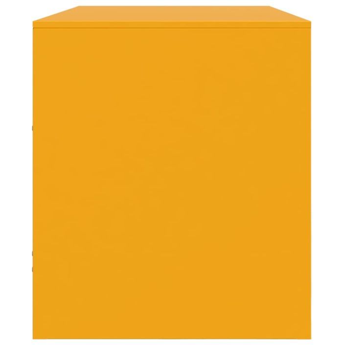 Meuble TV jaune moutarde 99x39x44 cm acier - Photo n°8