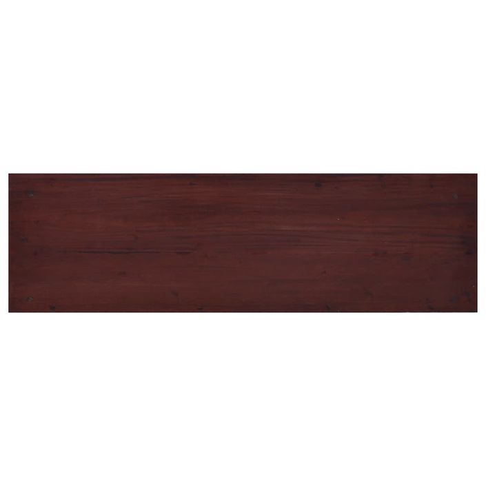 Meuble TV Marron classique 100x30x45 cm Bois d'acajou massif - Photo n°7