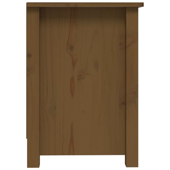 Meuble TV Marron miel 103x36,5x52 cm Bois de pin massif - Photo n°5