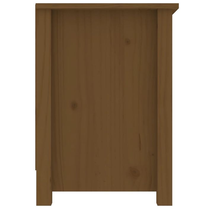 Meuble TV Marron miel 103x36,5x52 cm Bois de pin massif - Photo n°5