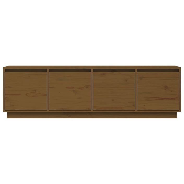 Meuble TV Marron miel 156x37x45 cm Bois de pin massif - Photo n°6