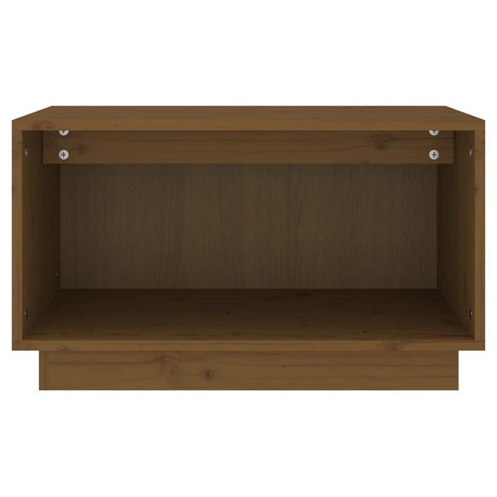 Meuble TV Marron miel 60x35x35 cm Bois de pin massif - Photo n°3