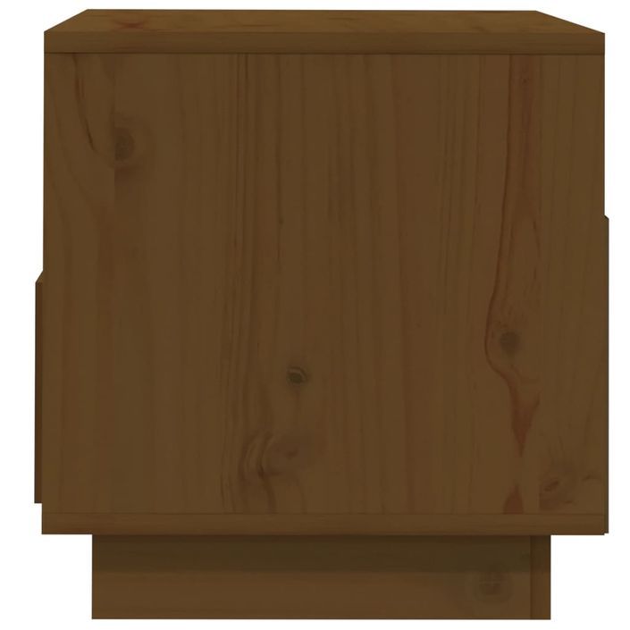 Meuble TV Marron miel 60x35x37 cm Bois de pin massif - Photo n°6