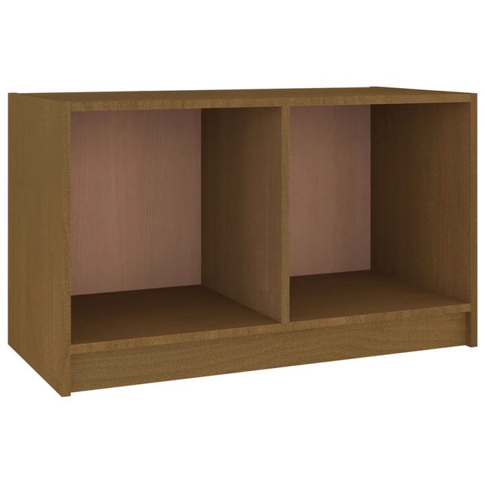 Meuble TV Marron miel 70x33x42 cm Bois de pin massif - Photo n°3