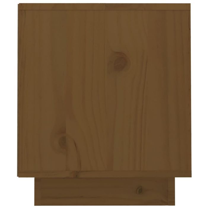 Meuble TV Marron miel 70x34x40 cm Bois de pin massif - Photo n°8