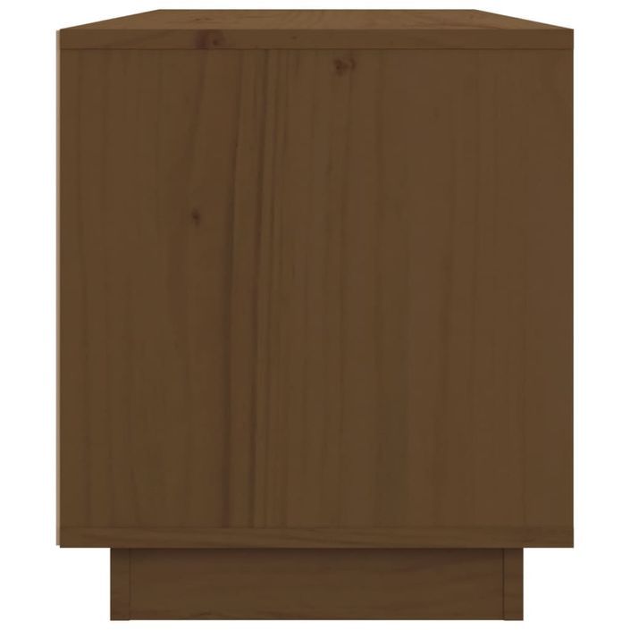 Meuble TV Marron miel 80x34x40 cm Bois de pin massif - Photo n°8