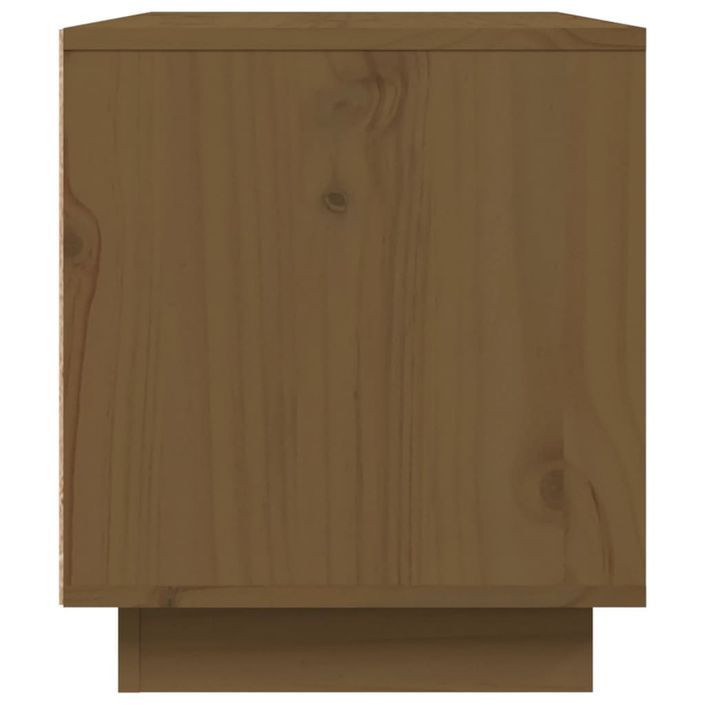 Meuble TV Marron miel 80x35x40,5 cm Bois de pin massif - Photo n°6