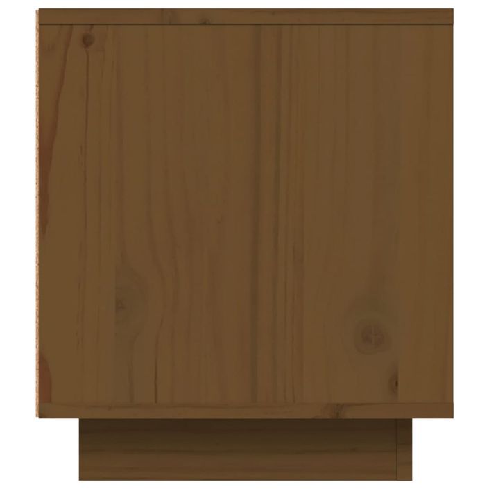 Meuble TV Marron miel 80x35x40,5 cm Bois de pin massif - Photo n°8