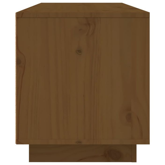 Meuble TV Marron miel 80x35x40,5 cm Bois de pin massif - Photo n°8