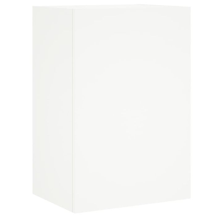 Meuble TV mural blanc 40,5x30x60 cm bois d'ingénierie - Photo n°1