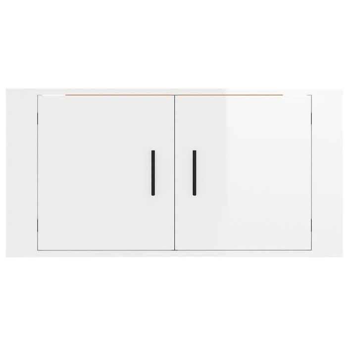 Meuble TV mural Blanc brillant 80x34,5x40 cm - Photo n°6