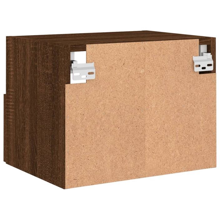 Meuble TV mural chêne marron 40x30x30 cm bois d'ingénierie - Photo n°9