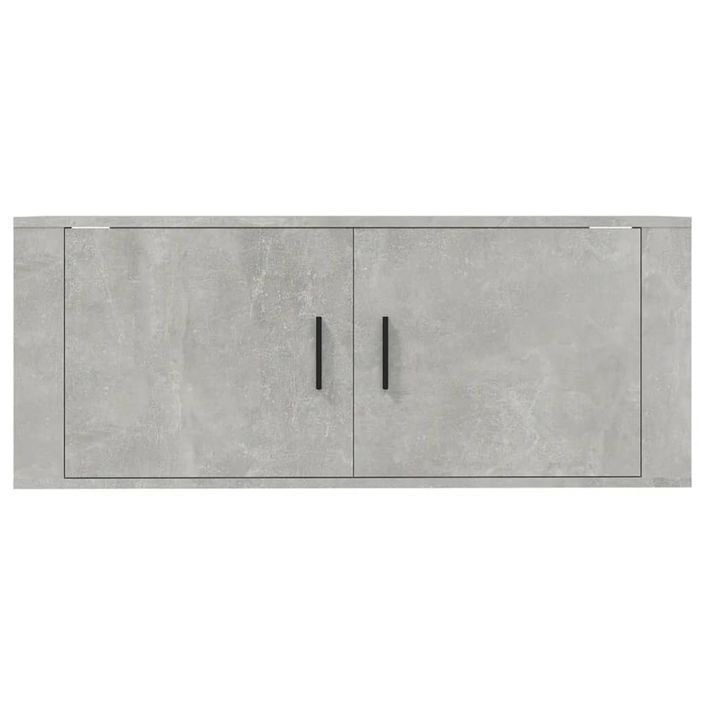 Meuble TV mural Gris béton 100x34,5x40 cm - Photo n°6