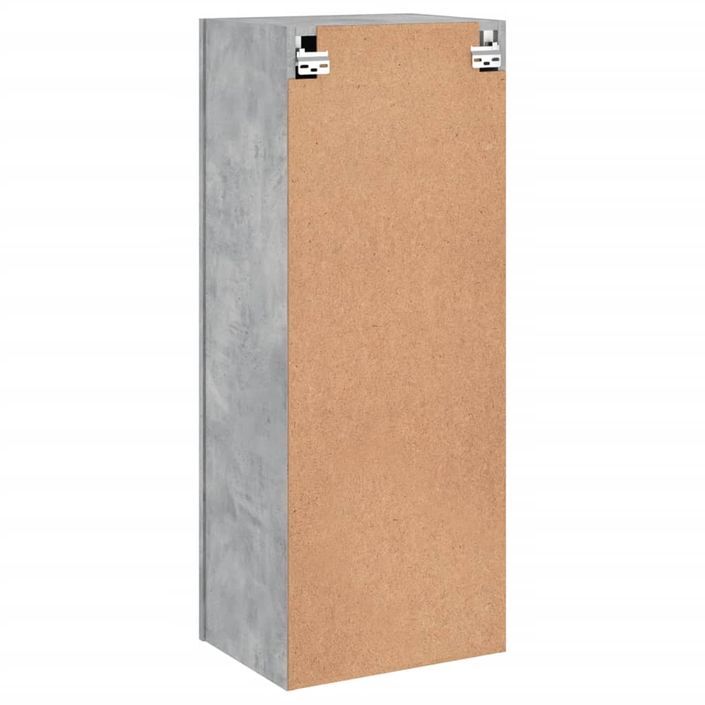 Meuble TV mural gris béton 40,5x30x102 cm bois d'ingénierie - Photo n°9