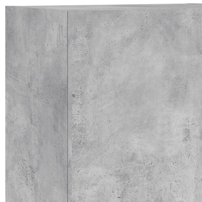 Meuble TV mural gris béton 40,5x30x102 cm bois d'ingénierie - Photo n°11