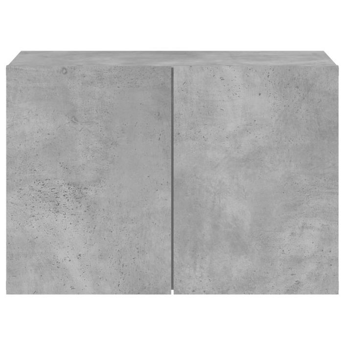 Meuble TV mural gris béton 60x30x41 cm - Photo n°6