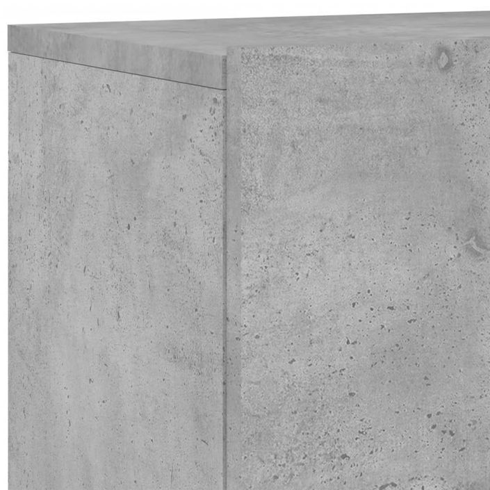 Meuble TV mural gris béton 60x30x41 cm - Photo n°9