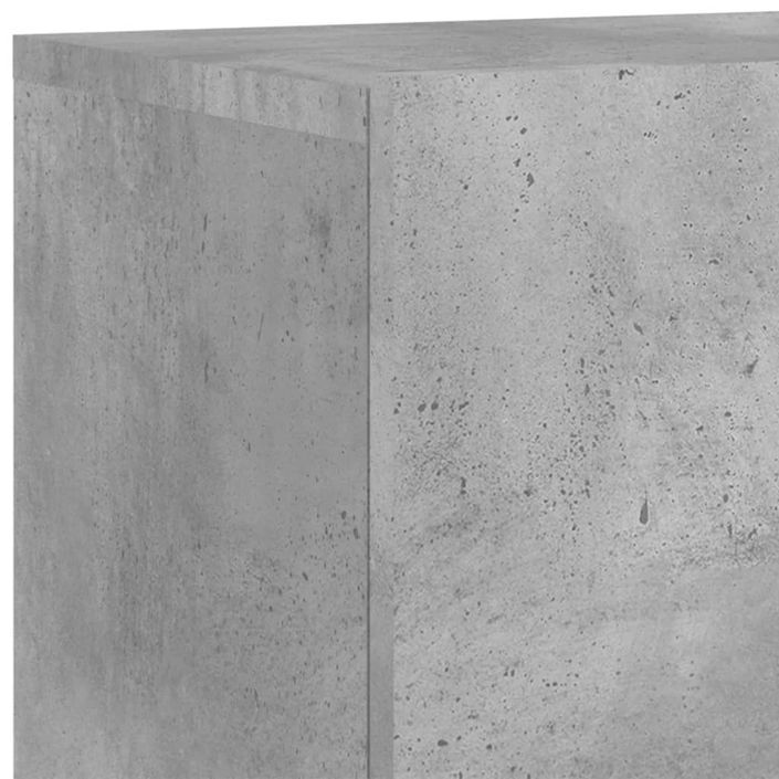 Meuble TV mural gris béton 80x30x41 cm - Photo n°9