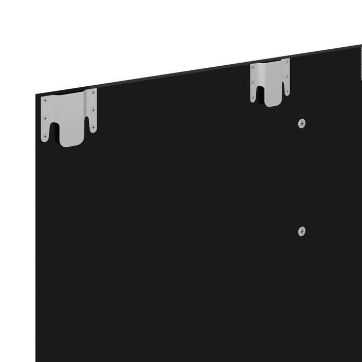 Meuble TV mural Noir brillant 120x23,5x90 cm 2 - Photo n°6