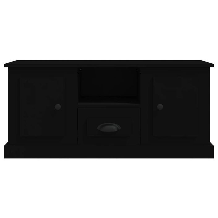 Meuble TV noir 100x35,5x45 cm bois d'ingénierie - Photo n°6