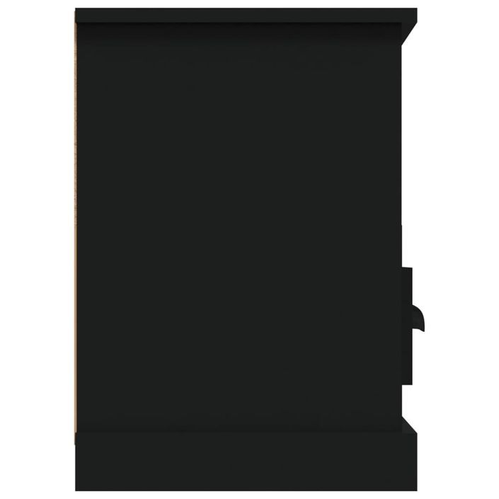 Meuble TV noir 100x35x50 cm bois d'ingénierie - Photo n°8