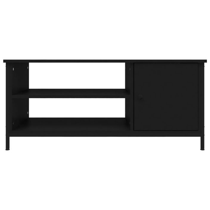 Meuble TV noir 100x40x45 cm bois d'ingénierie - Photo n°5