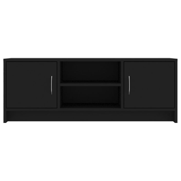 Meuble TV noir 102x30x37,5 cm bois d'ingénierie - Photo n°5