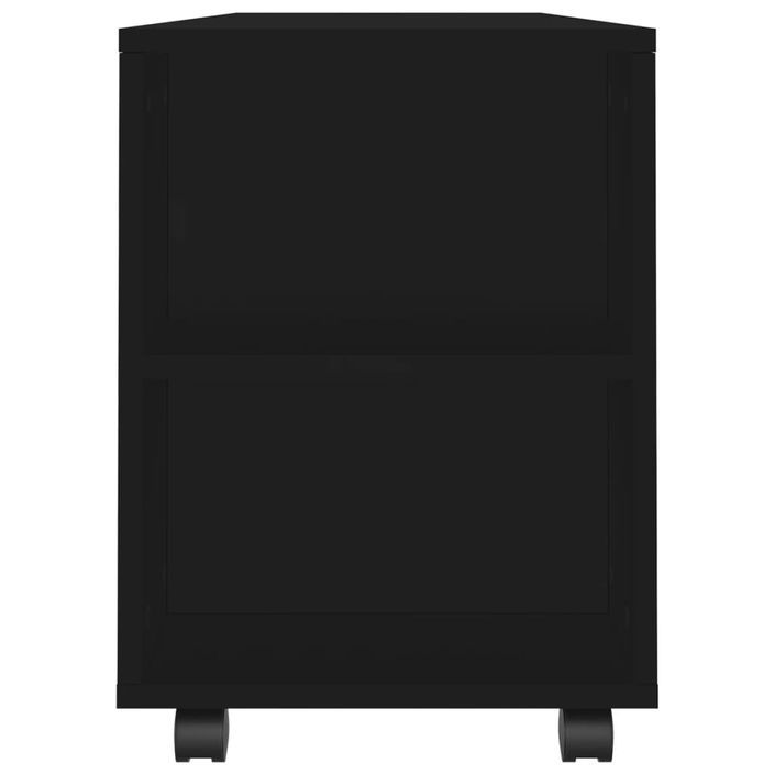 Meuble TV noir 102x34,5x43 cm bois d'ingénierie - Photo n°7