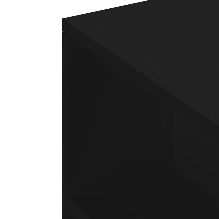 Meuble TV noir 102x34,5x43 cm bois d'ingénierie - Photo n°9