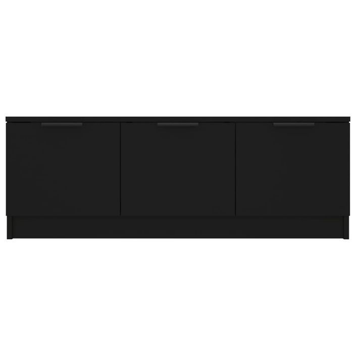Meuble TV Noir 102x35x36,5 cm Bois d'ingénierie - Photo n°7