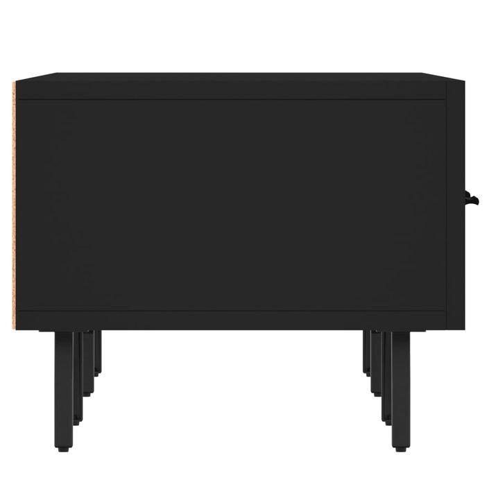 Meuble TV noir 150x36x30 cm bois d'ingénierie - Photo n°7