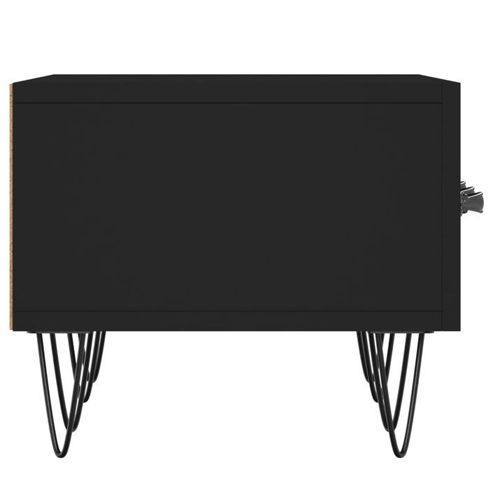 Meuble TV noir 150x36x30 cm bois d'ingénierie - Photo n°7
